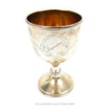 A Small Silver Goblet. Hallmarked Birmingham 1965