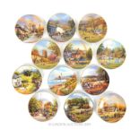 Twelve Collectable Plates Depicting The Months Of The Year.