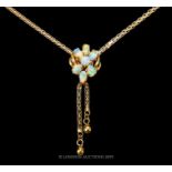 A 14 Carat AAA++ Opal Necklace.