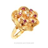 A 14 Carat Gold designer Ring.