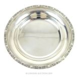 Sterling Silver Dish With Worked Edge Border