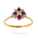 A Diamond And Ruby Ring.