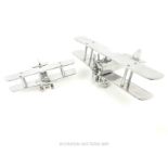 Tow Chrome Plated Planes.