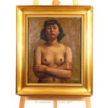 Yoshida Oil On Canvas Of A Nude Figure.