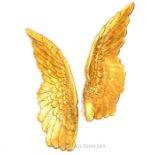 A Pair Of Gilt Angel Wings.