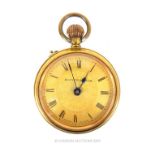 A Circa 1900 Swiss Brushed Gold Faced Watch.