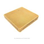 A Heavy 9ct Gold Compact With A Textured Exterior.