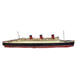 A Model Of The Cunard Ocean Liner RMS Queen Mary. H:60 L:255 D32 cm.