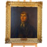 A Late 18th Early 19th Century Portrait Of Reverend William Lishman 1790- 1828. H: 68 cm x W: 57 cm.