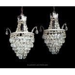 Two Large Crystal Chandeliers.