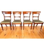 A Set of Four Edwardian Mahogany Chairs.