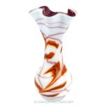 A Studio Art Coloured Glass Vase.