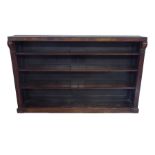 A Rosewood Floor Standing Bookcase. (H: 111 cm W: 178 cm D: 33 cm )