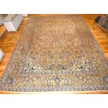 An English Wool Antique Hand Made Carpet. 487 x 297 cm .