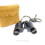 A Cased Pair Of British Army Binoculars With Indian War Department Markings.