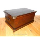 A 19th Century Campaign Chest 92 cm x 62 cm x 45 cm.