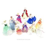 Various Royal Doulton Figures Of Ladies.