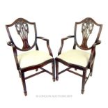 Two White Upholstered Late 19th Century Chairs