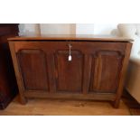 A Late 19th Early 20th Century Oak Chest.