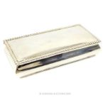 A Rectangular Box With A Rope Effect Edge Hallmarked Chester 1902