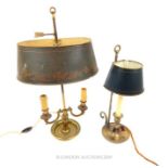 Two Vintage Brass lamps.