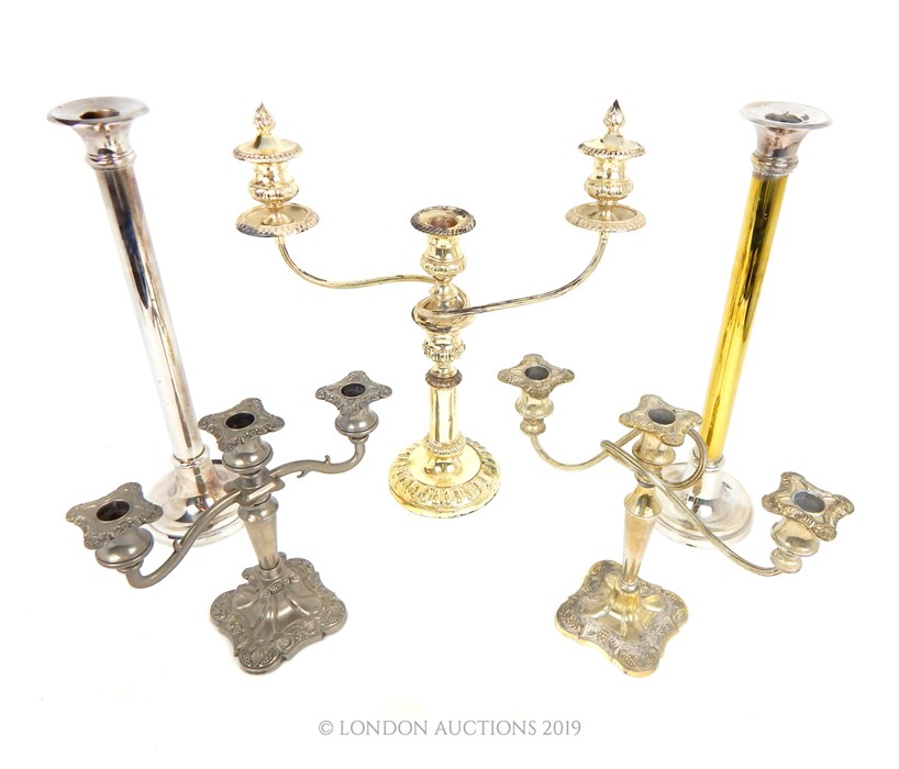 Four Silver Plated Candle Holders. - Image 2 of 2