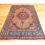 A Fine North East Persian Moud Carpet 313 cm x 208 cm.