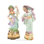 Two Ceramic Figures Of Ladies.