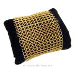 A Yellow Gold Mesh Bracelet.