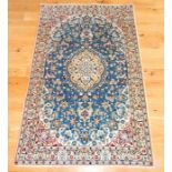 A Fine Central Persian Part Silk Nair Rug 190 x 122 cm.