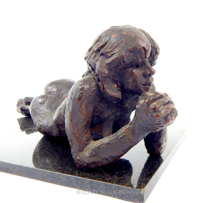 A Mid 20th Century Bronzed Terracotta Sculpture Of A Female Nude. - Image 3 of 5