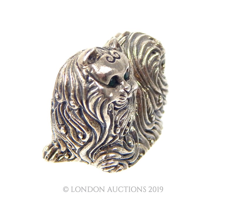 A Caster Sterling Silver Figure Of A Cat, - Image 2 of 3