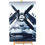 A Print On Glass Of An F4U Corsair