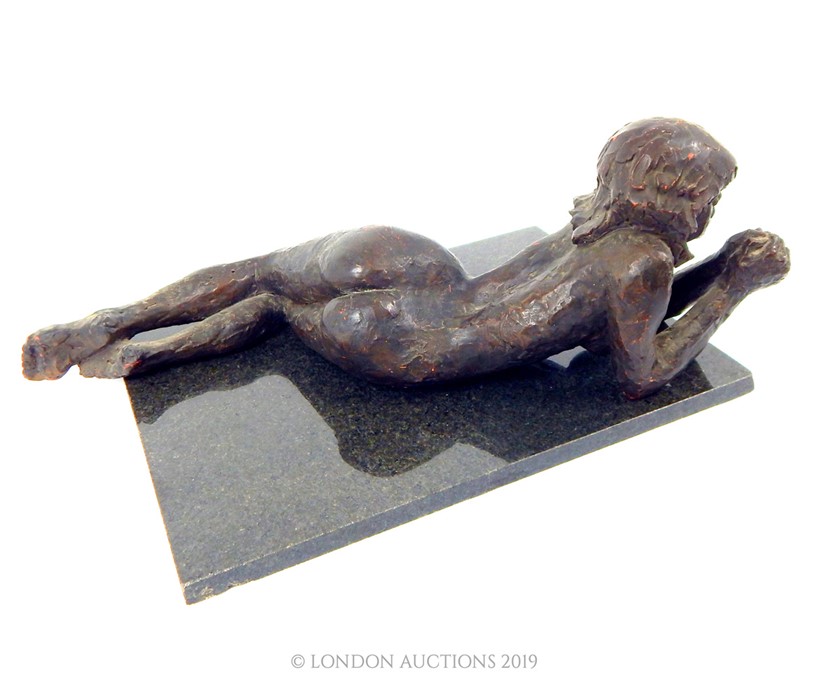 A Mid 20th Century Bronzed Terracotta Sculpture Of A Female Nude. - Image 2 of 5