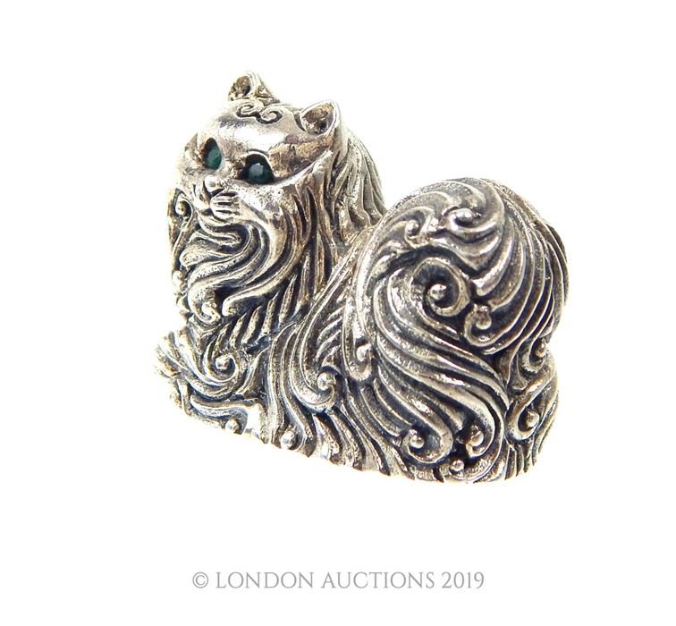 A Caster Sterling Silver Figure Of A Cat, - Image 3 of 3