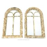 A Pair Of Arch Topped Garden Mirrors