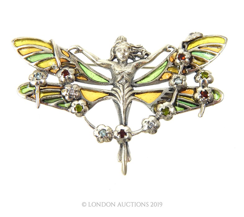 A Jour Nouveau Style Brooch