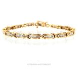 A 1.10 Carat Baguette Cut Diamond Bracelet.