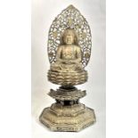A Fine 17th/18th Century Silver Gilt Bronze Buddha.