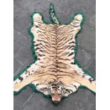 A Large 19th Century Taxidermy Tiger Skin Rug.