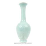 A Pale Blue Chinese Flute Neck Vase