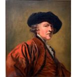 FOLLOWER OF SIR JOSHUA REYNOLDS, P.R.A., A LARGE OIL ON CANVAS.