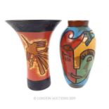 Two Peruvian Pots/Vases.