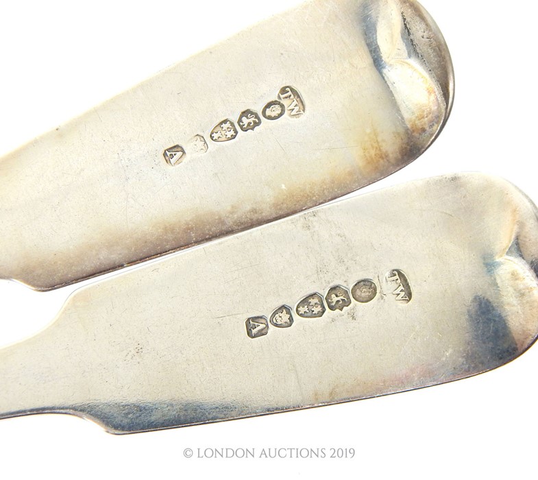 A Pair Of Georgian Sterling Silver Spoons, Hallmarks indistinct - Image 2 of 2