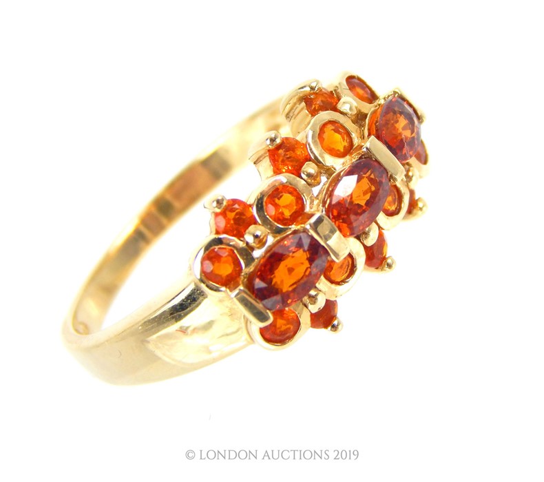 A Gold Madeira Citrine Dress Ring. - Image 3 of 4