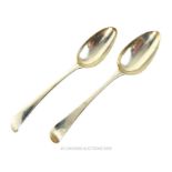 A Pair Of Georgian Sterling Silver Spoons