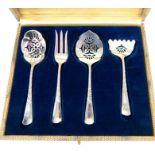 A Cased Set Sterling Silver Serving Set.