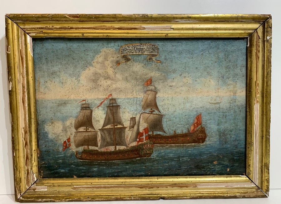 AN EARLY 18TH CENTURY OIL ON CANVAS. - Image 5 of 6