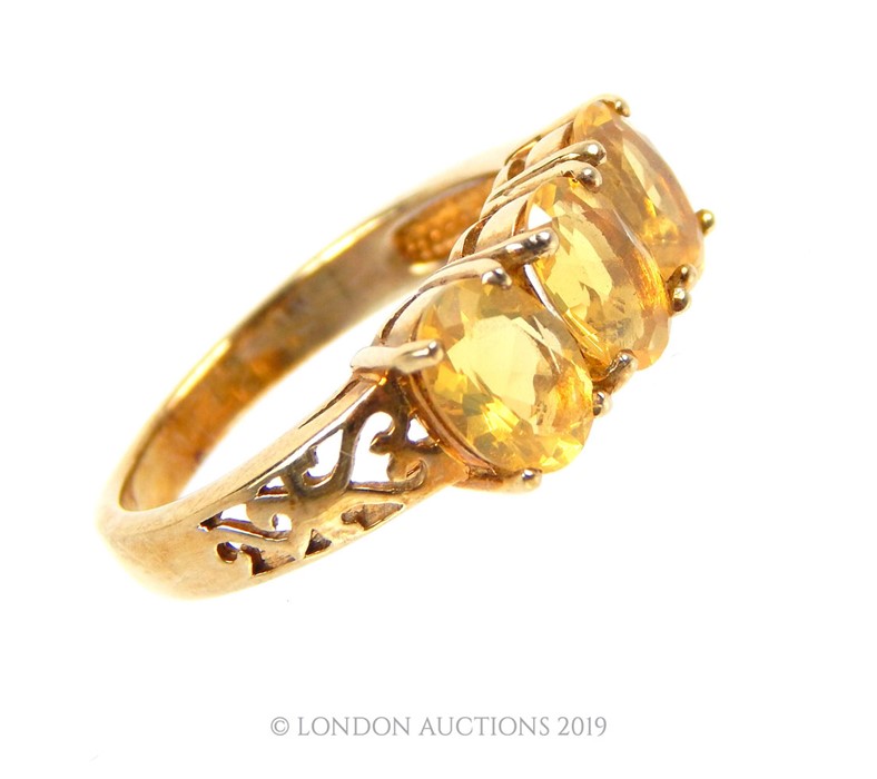 A Vintage 9 Carat Gold Ring. - Image 2 of 4