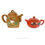 Two Yixing Tea Pots.